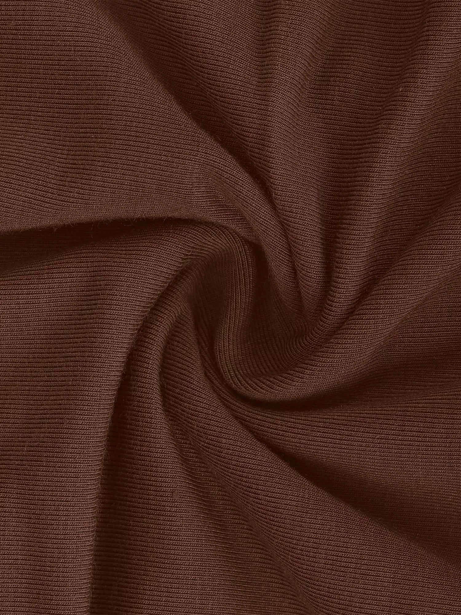 Brown ribbed modal fabric for Popilush ruched bodycon midi slip dress