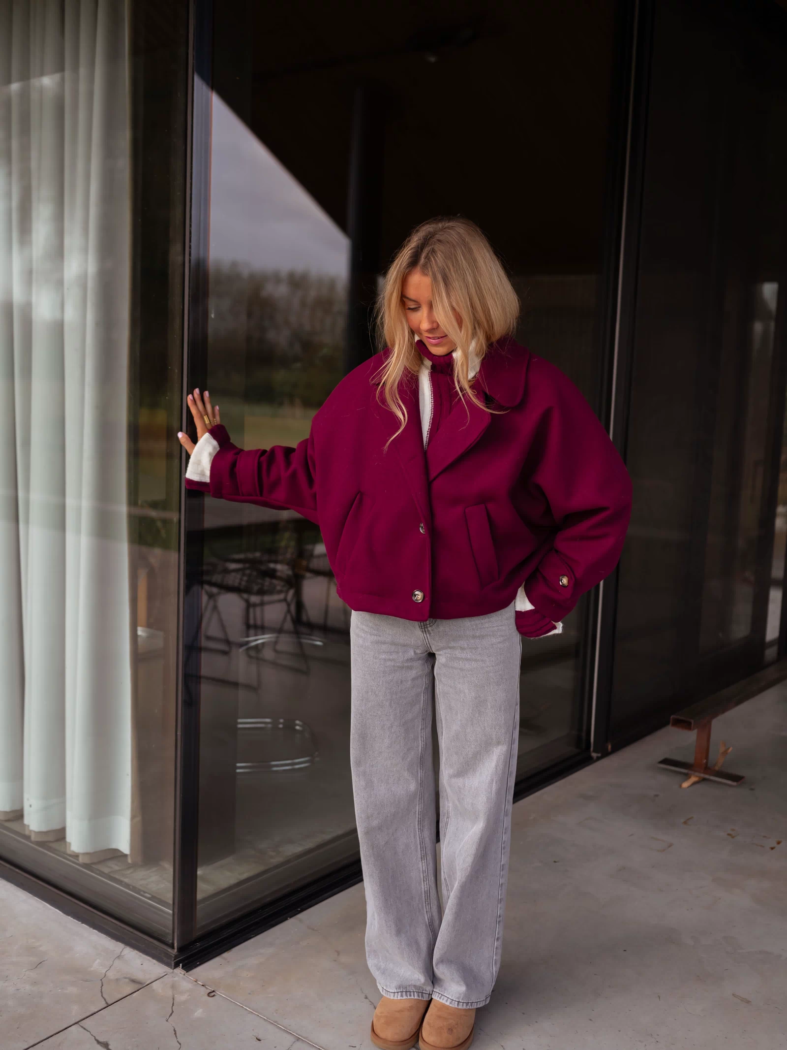 Burgundy Tosca Coat