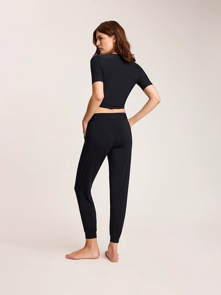 Butter Cropped Tee::Black::Back