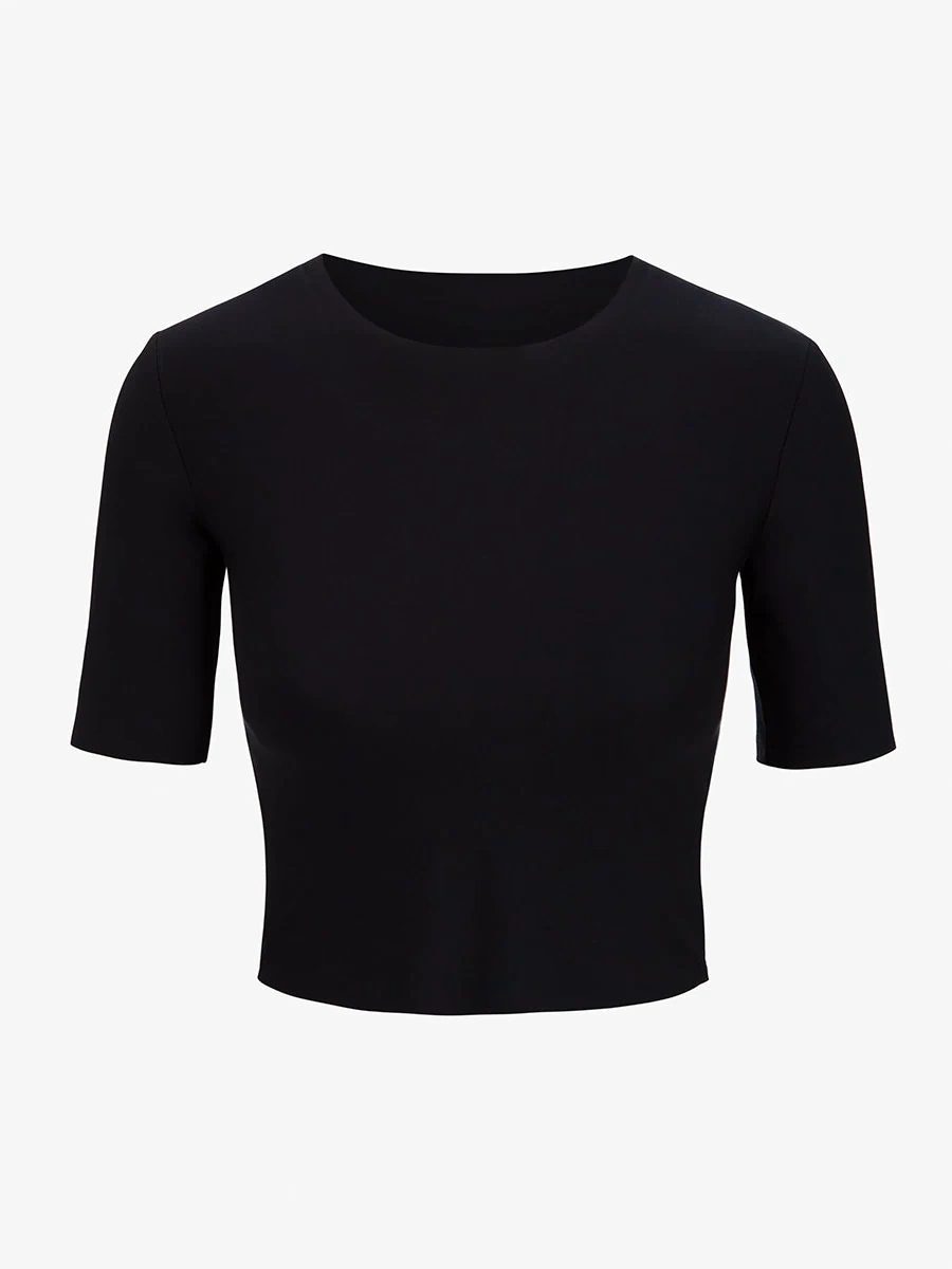 Butter Cropped Tee::Black::Main