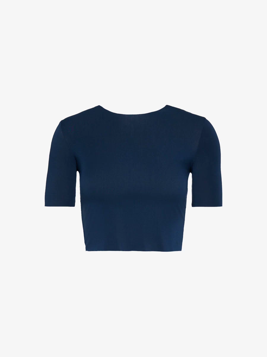 Butter Cropped Tee::Navy::Main