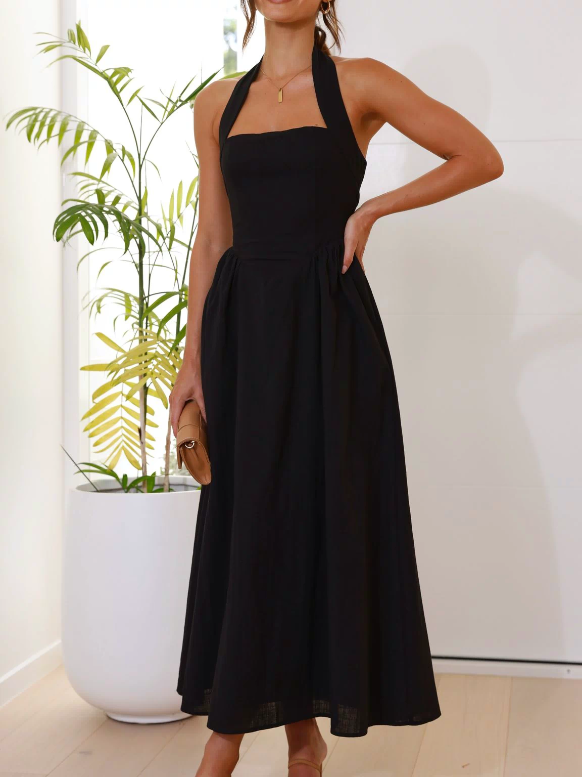 Caden Maxi Dress - Black - Billy J