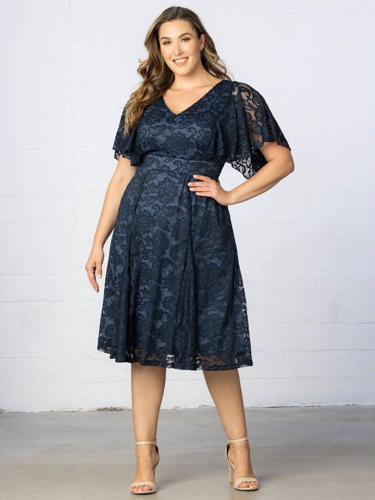 Camille Lace Cocktail Dress in Twilight Blue