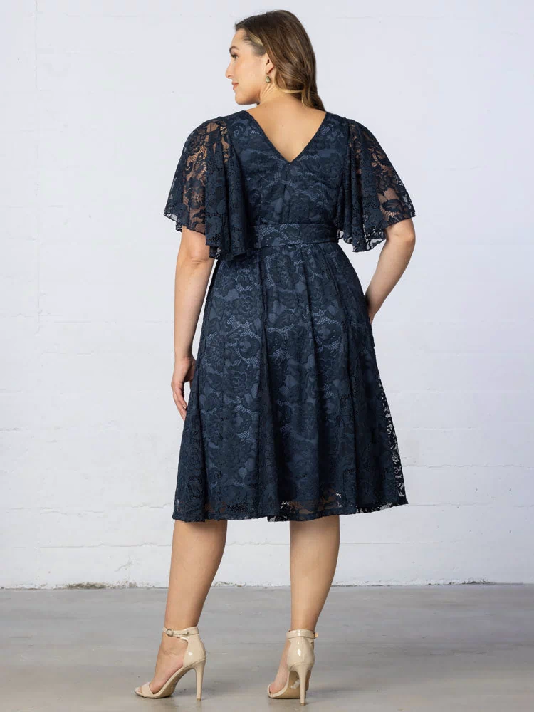 Camille Lace Cocktail Dress in Twilight Blue