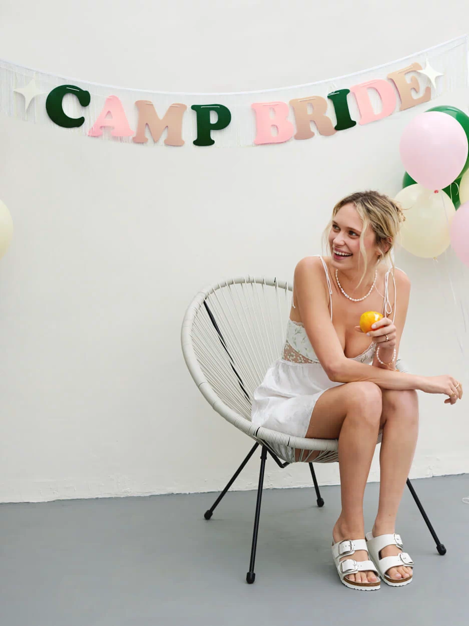 Camp Bride Banner - two piece banner