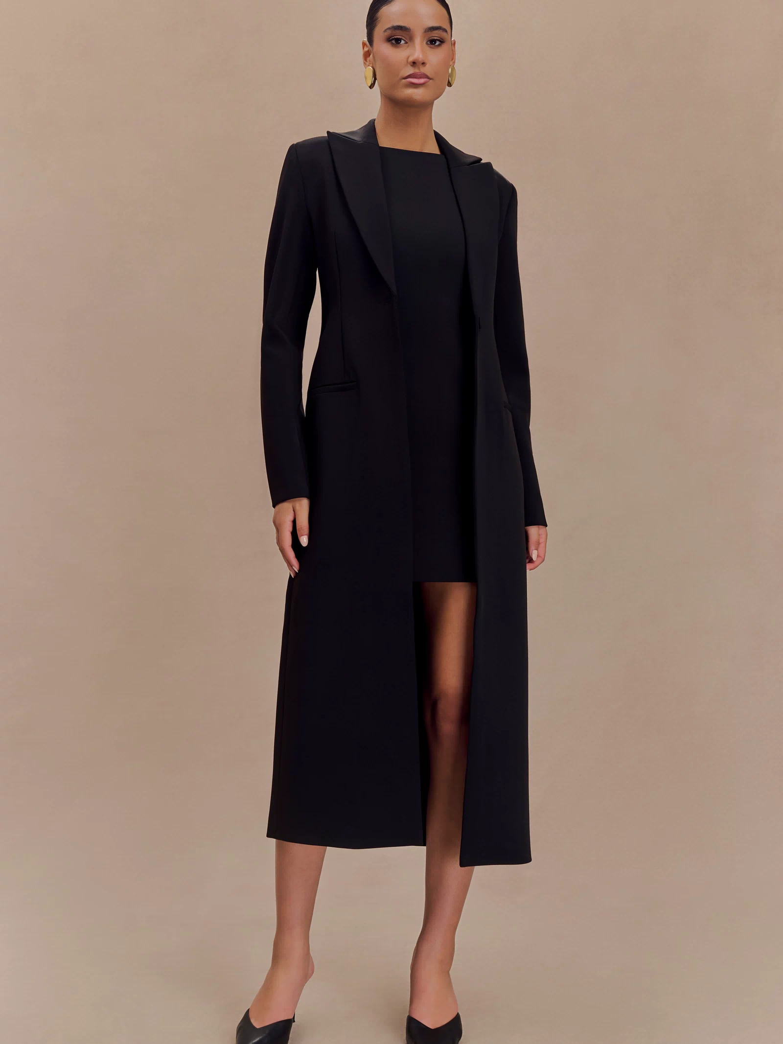 Caviar Suiting Coat - Black