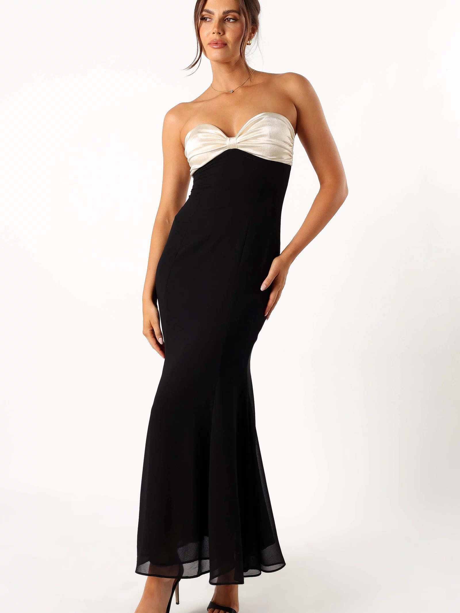 Petal and Pup USA DRESSES Cecilia Strapless Maxi Dress - Black