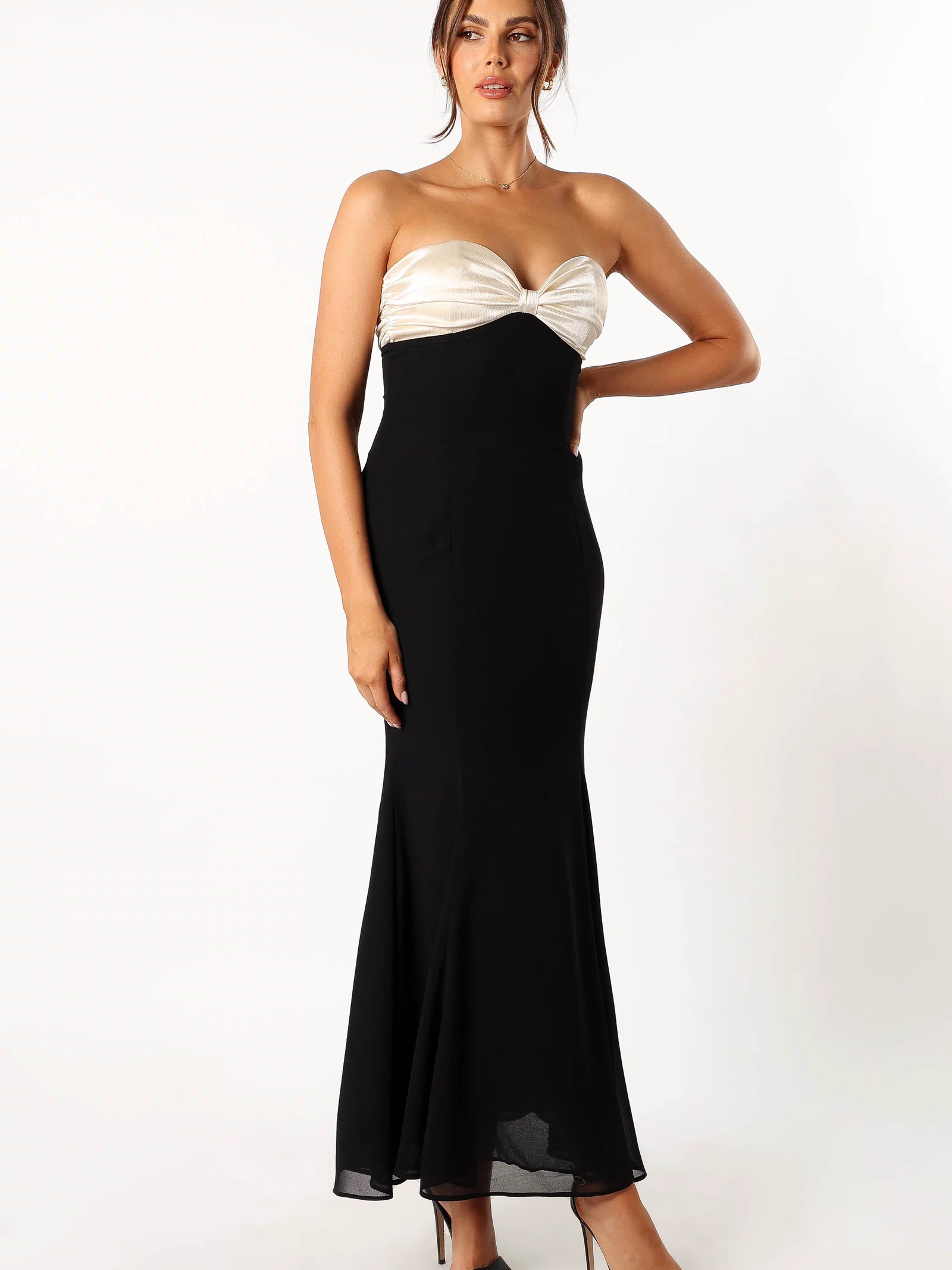 Petal and Pup USA DRESSES Cecilia Strapless Maxi Dress - Black