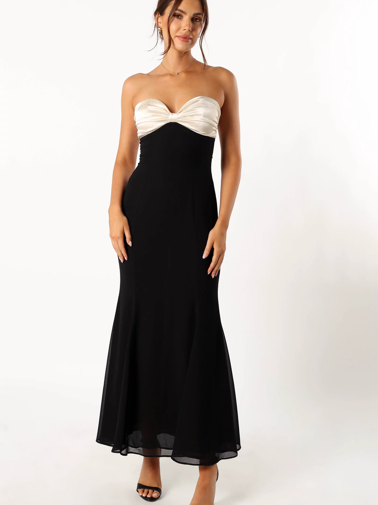 Petal and Pup USA DRESSES Cecilia Strapless Maxi Dress - Black