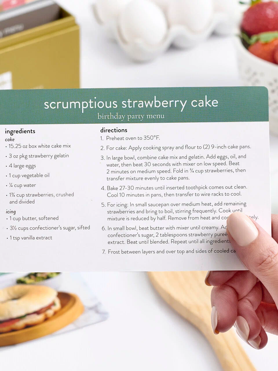celebration menu box strawberry cake recipe