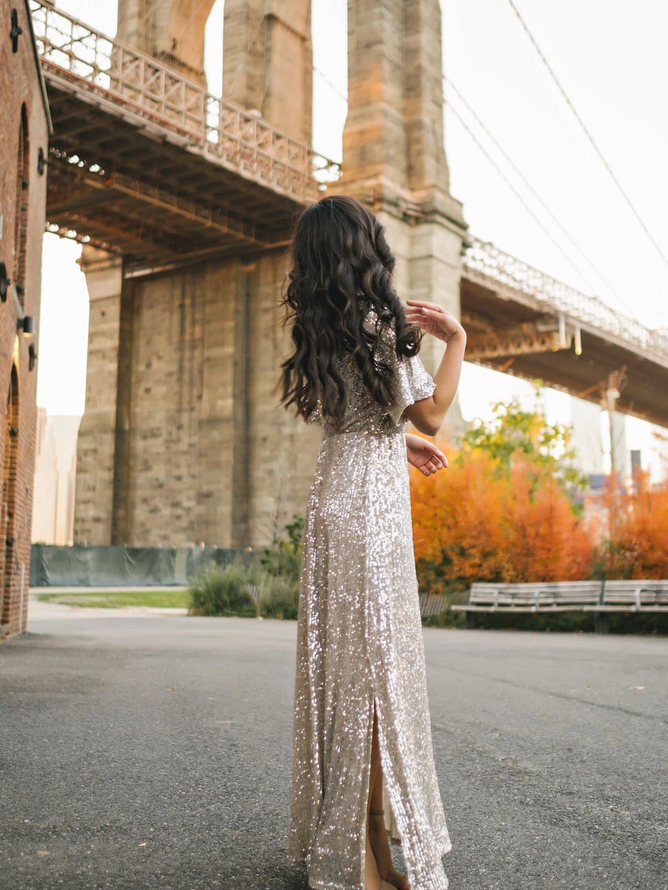 Celia Silver Sequin Maxi Dress Dresses Sage