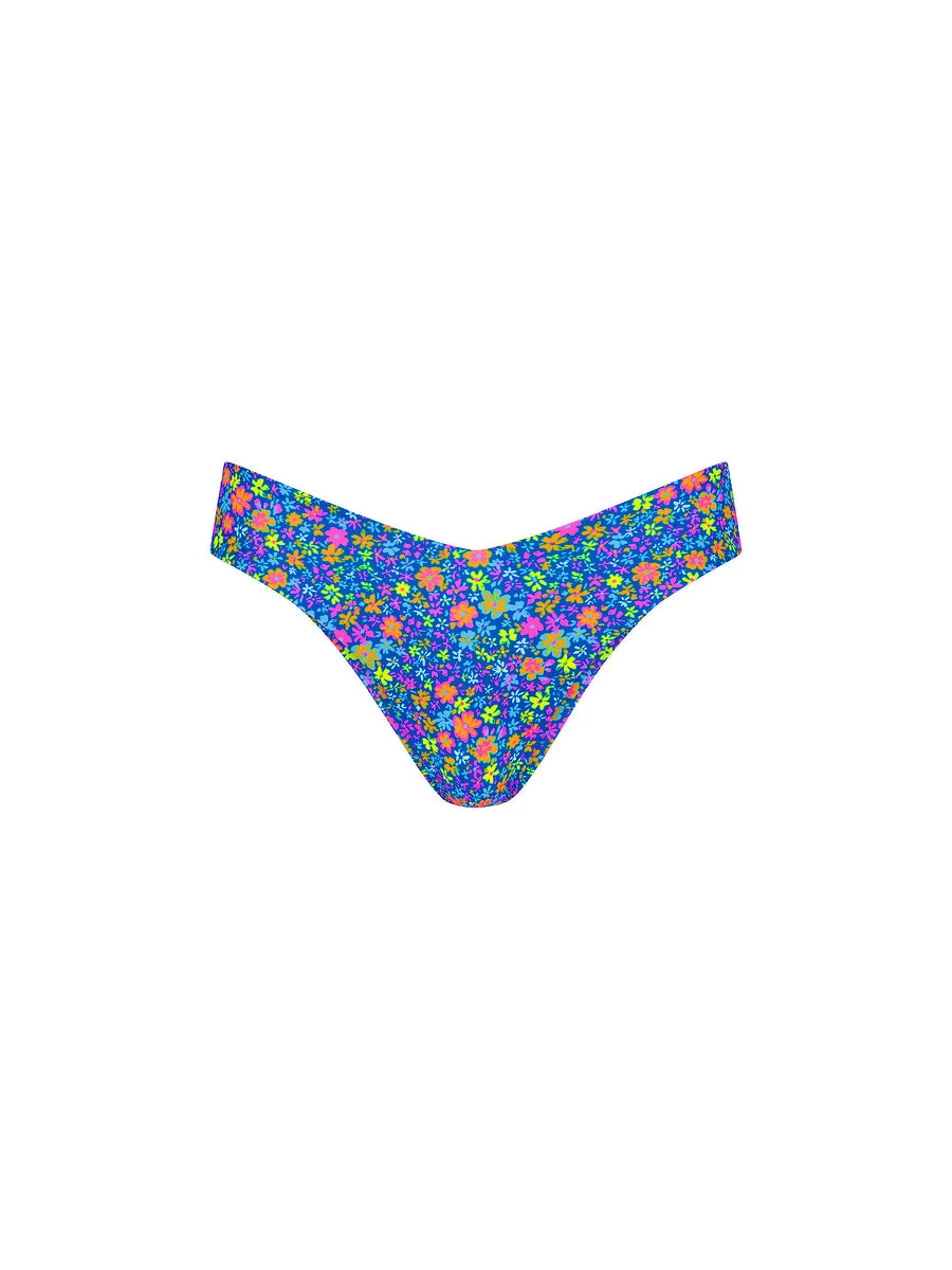 Cheeky V Bikini Bottom - Electric Bloom