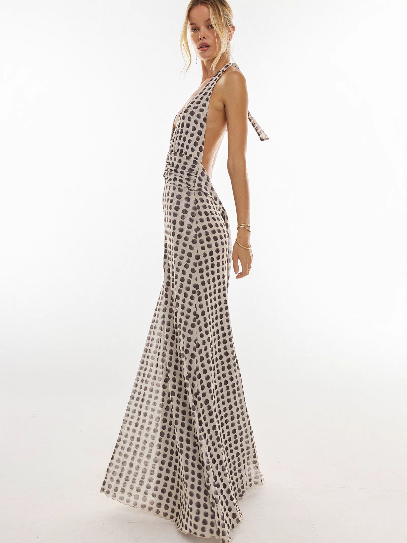 This is an image of Chelsea Maxi Dress in Eclipse - RESA featuring a model wearing the dress