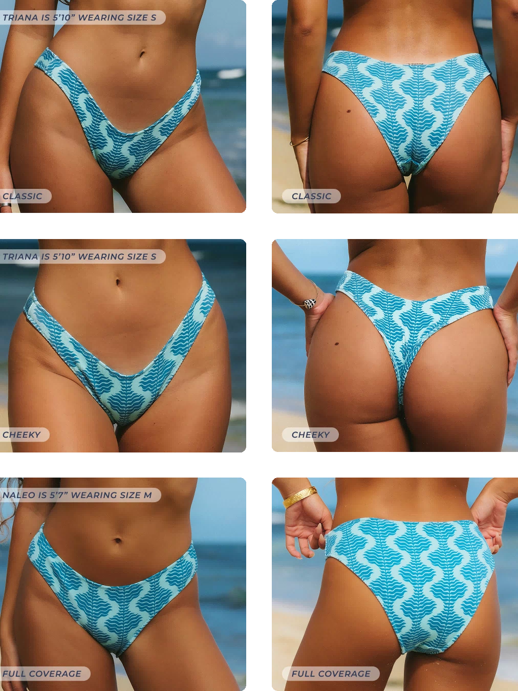 Jungle blue boho bikini size and coverage guide