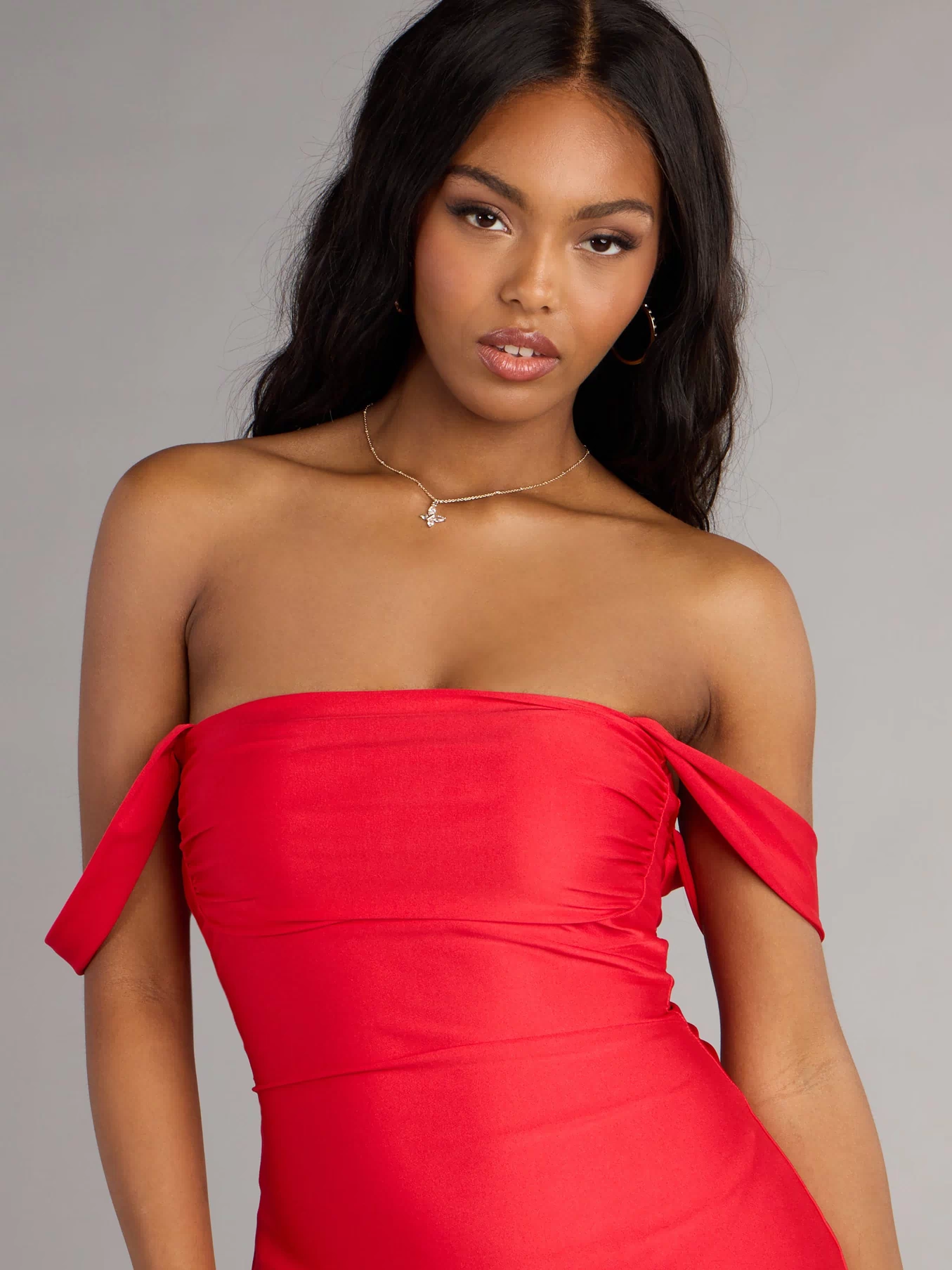 Discover a mini dress like the Classics Lover Off-The-Shoulder Satin A-Line Mini Dress designed with a flirty silhouette, lightweight feel, and on-trend style for easy day-to-night wear.
