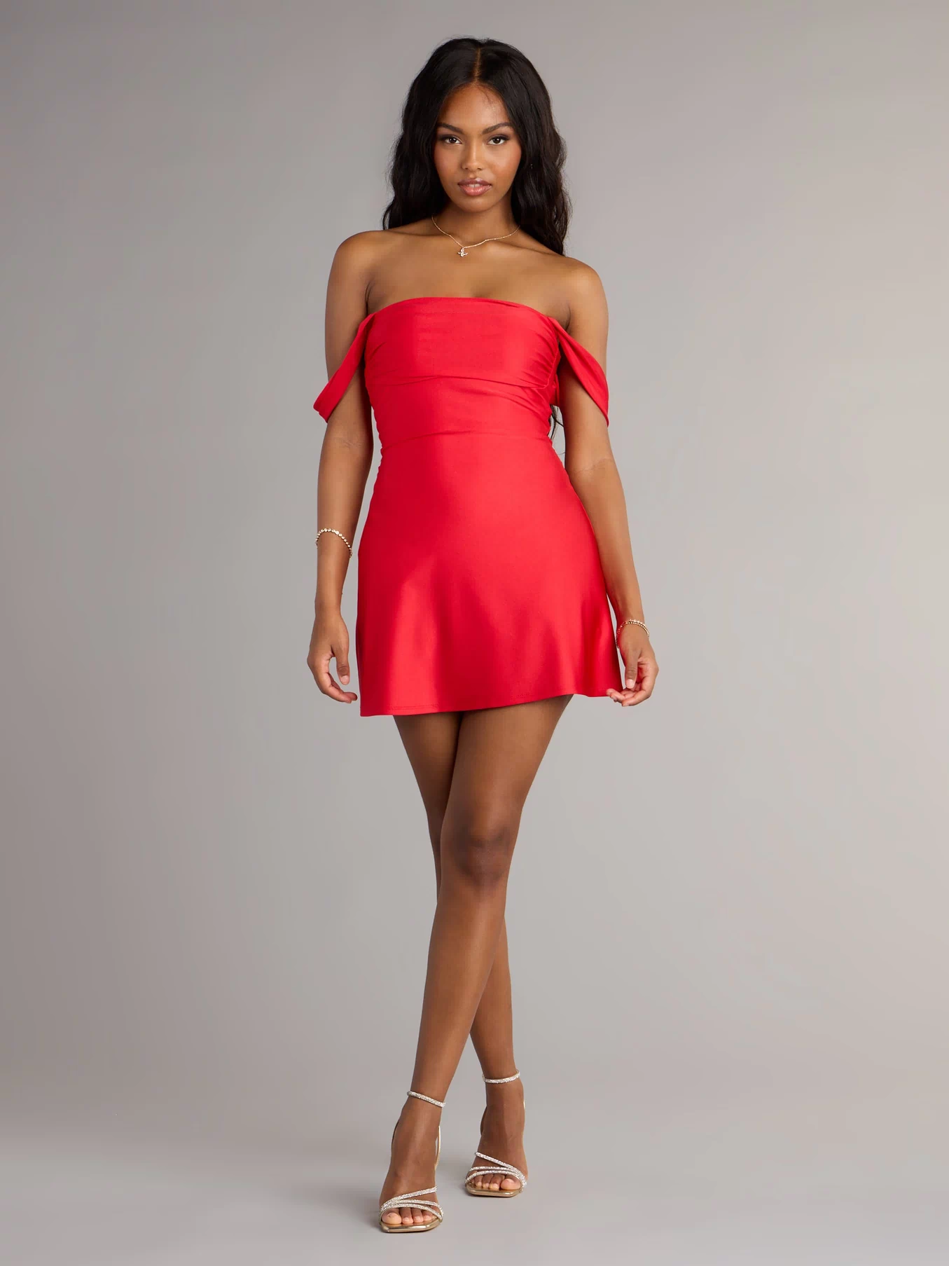 The Classics Lover Off-The-Shoulder Satin A-Line Mini Dress is your new go-to Windsor dress—effortless, versatile, and made to update your spring or summer style in seconds.
