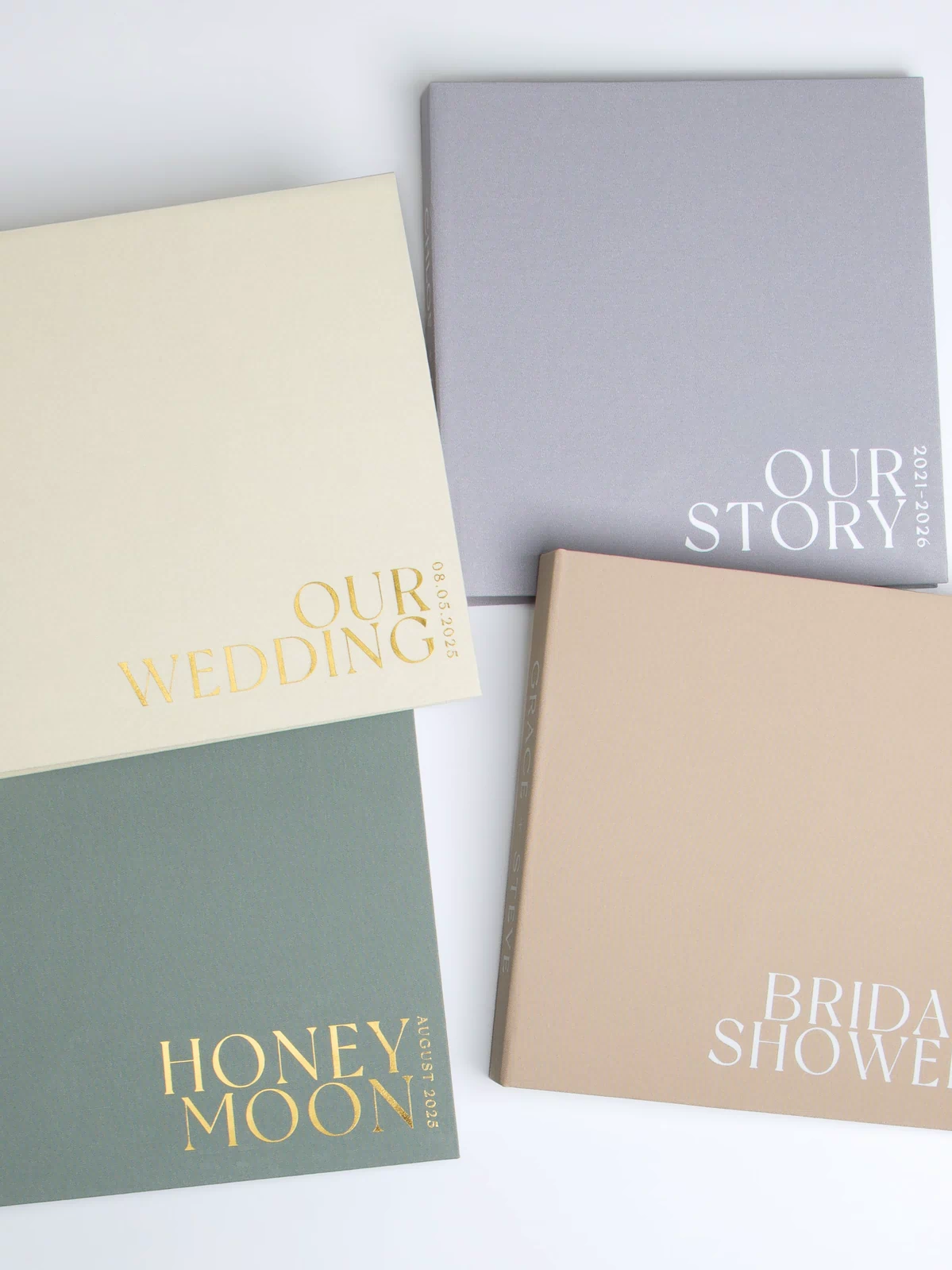 Coffee Table Album Set | Our Story, Bridal Shower, Wedding & Honeymoon