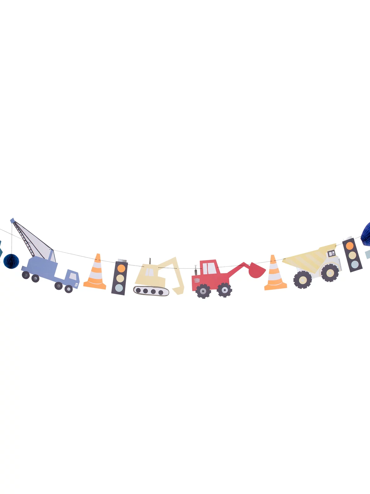 Our colorful paper garland is perfect for a construction party. Image4