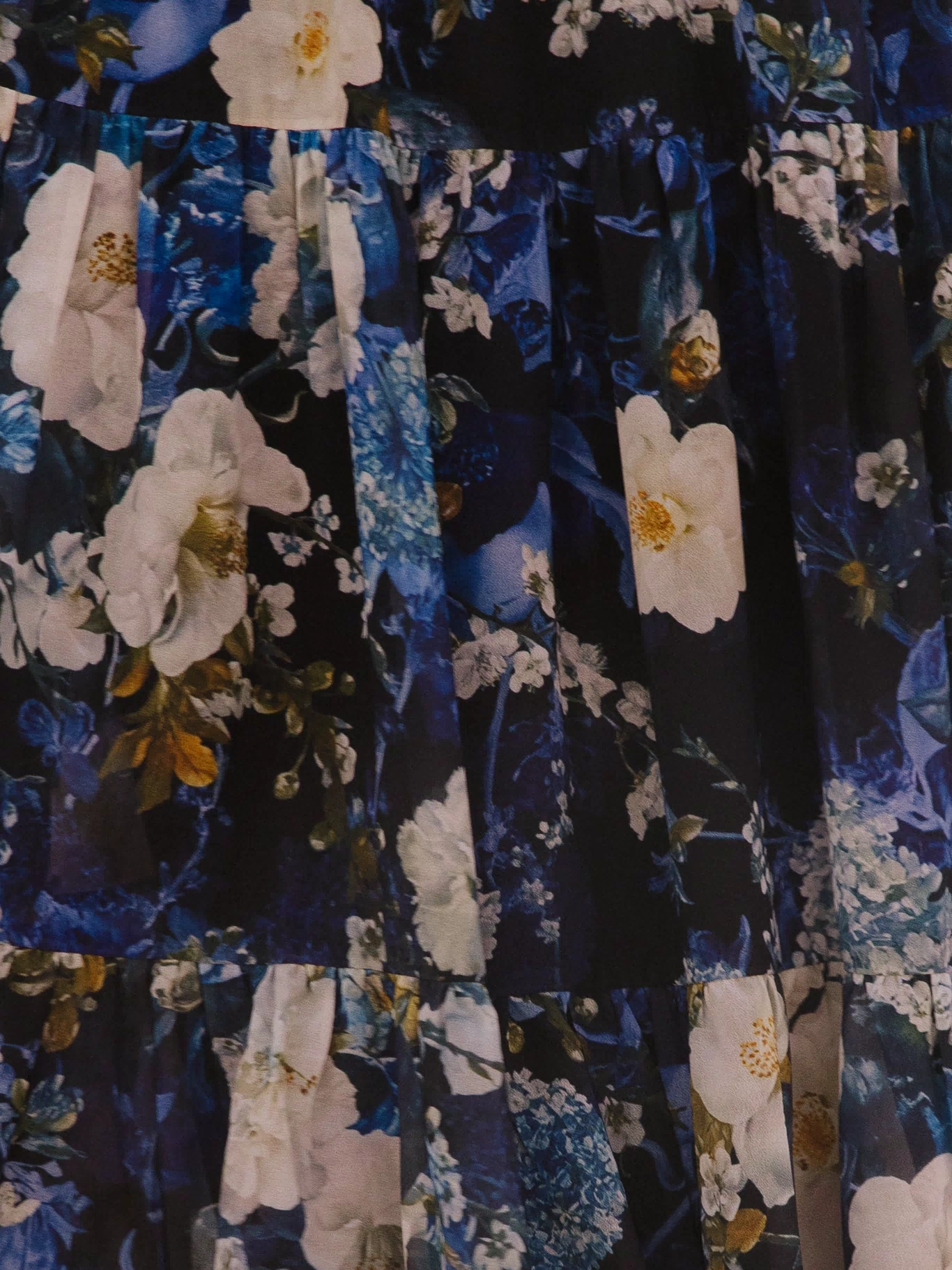 blue floral fabric