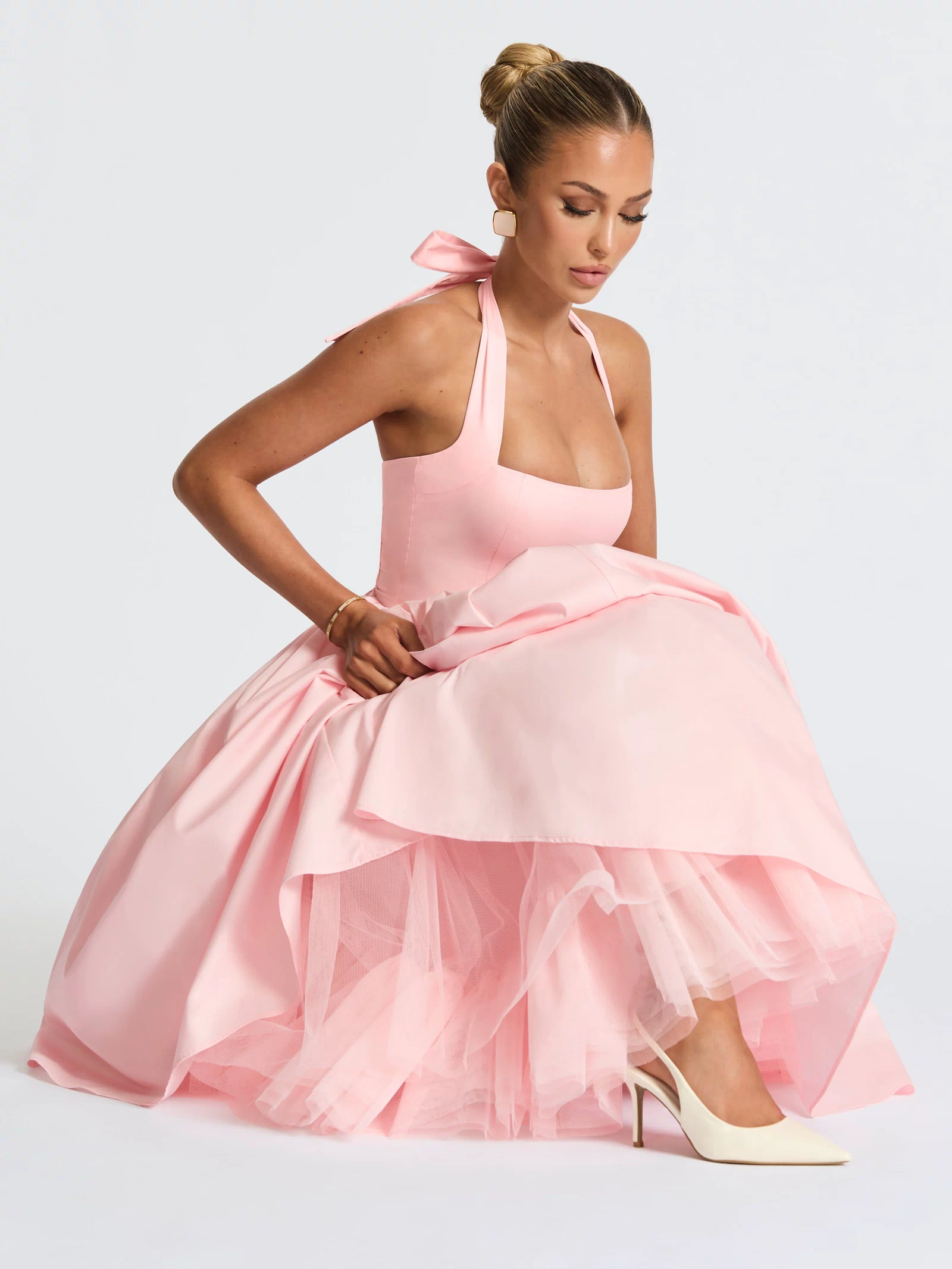Cressida Midi Dress - Blush Dress Babyboo Fashion Premium Exclusive Design