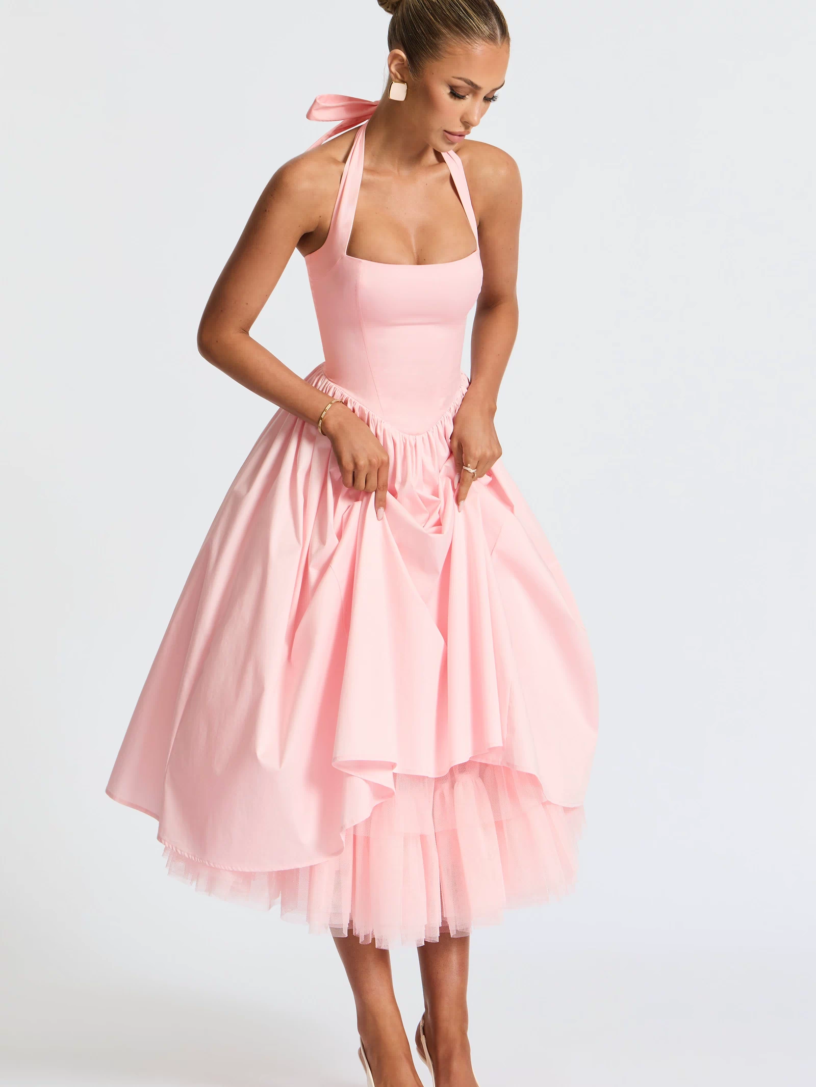 Cressida Midi Dress - Blush Dress Babyboo Fashion Premium Exclusive Design