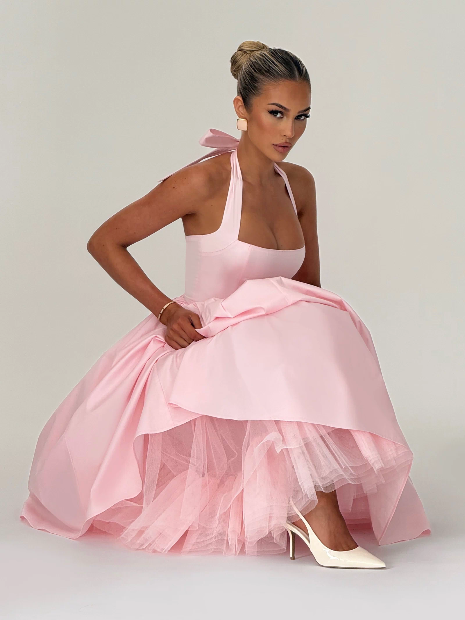 Cressida Midi Dress - Blush Dress Babyboo Fashion Premium Exclusive Design