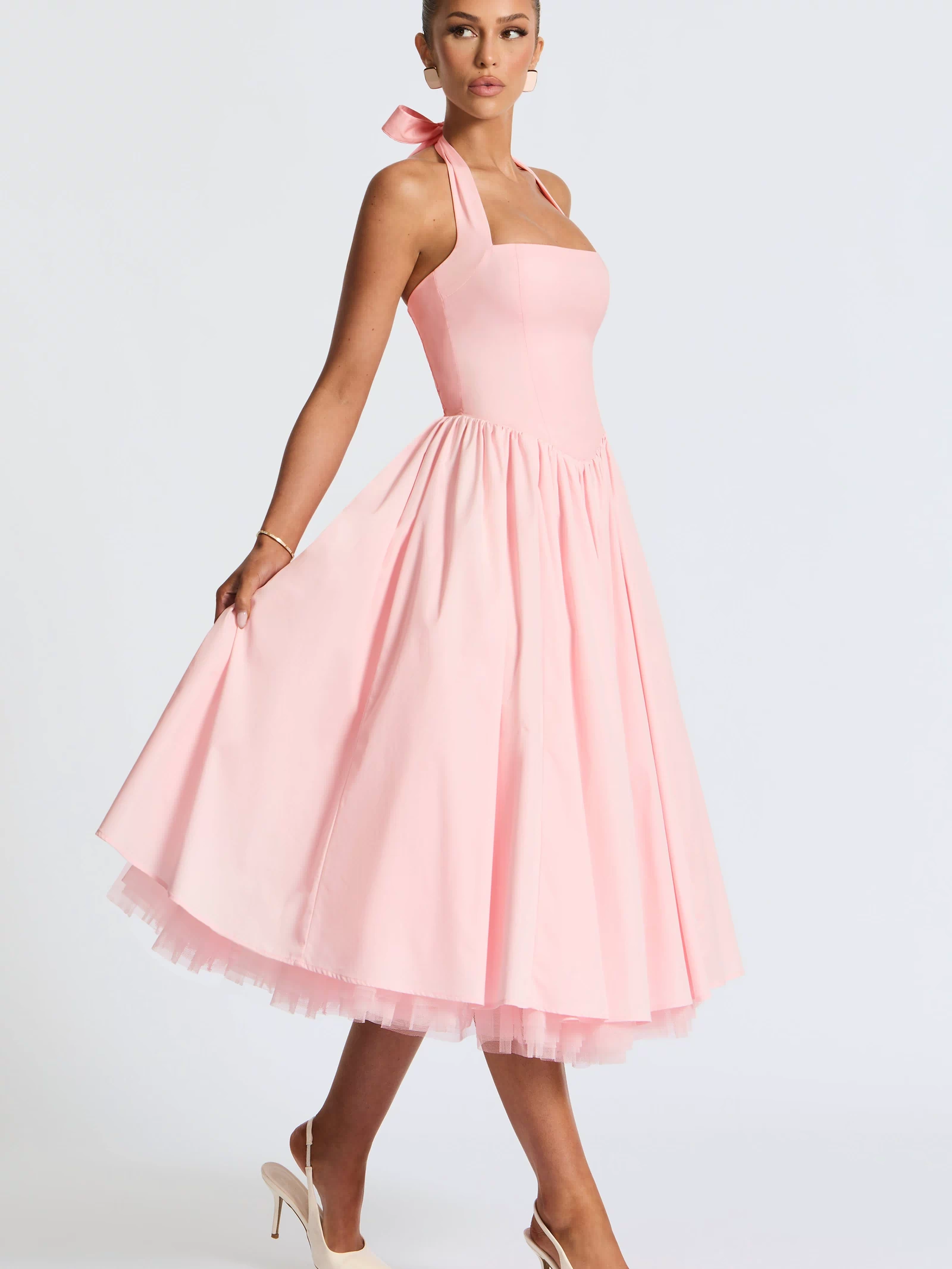 Cressida Midi Dress - Blush Dress Babyboo Fashion Premium Exclusive Design