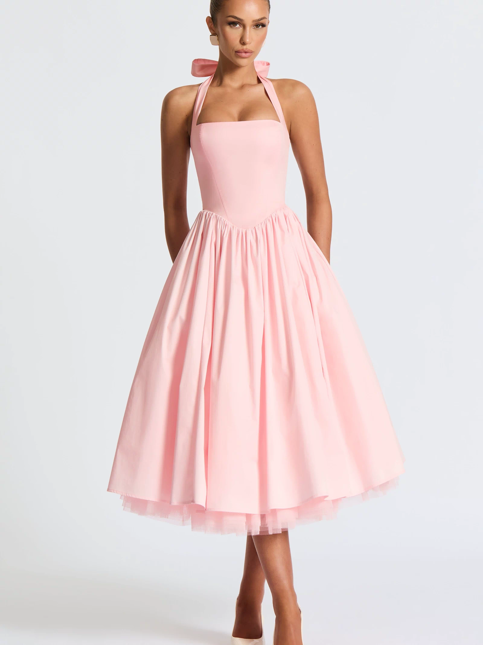 Cressida Midi Dress - Blush Dress Babyboo Fashion Premium Exclusive Design