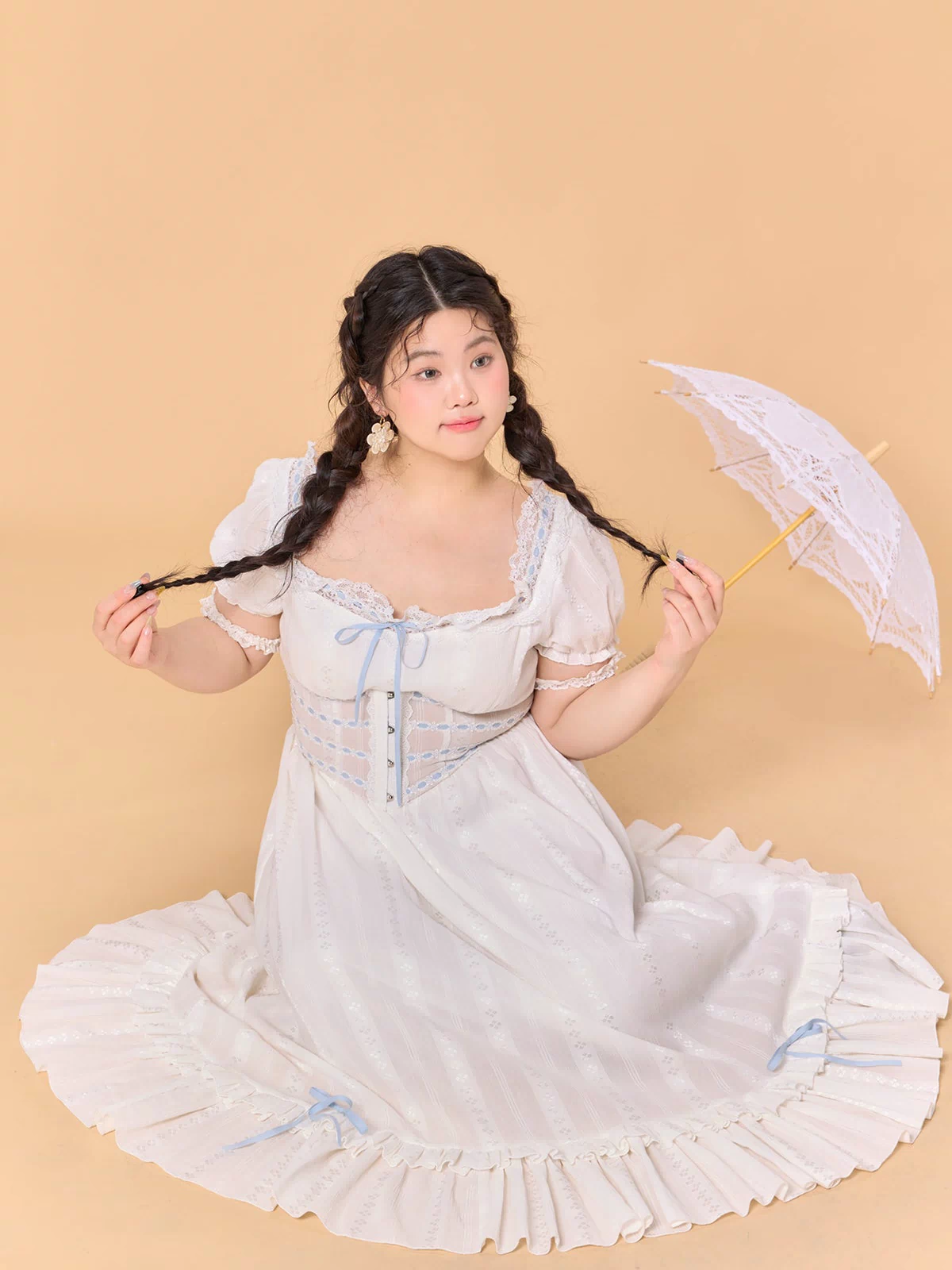Curve & Plus Dear White Pages Dress