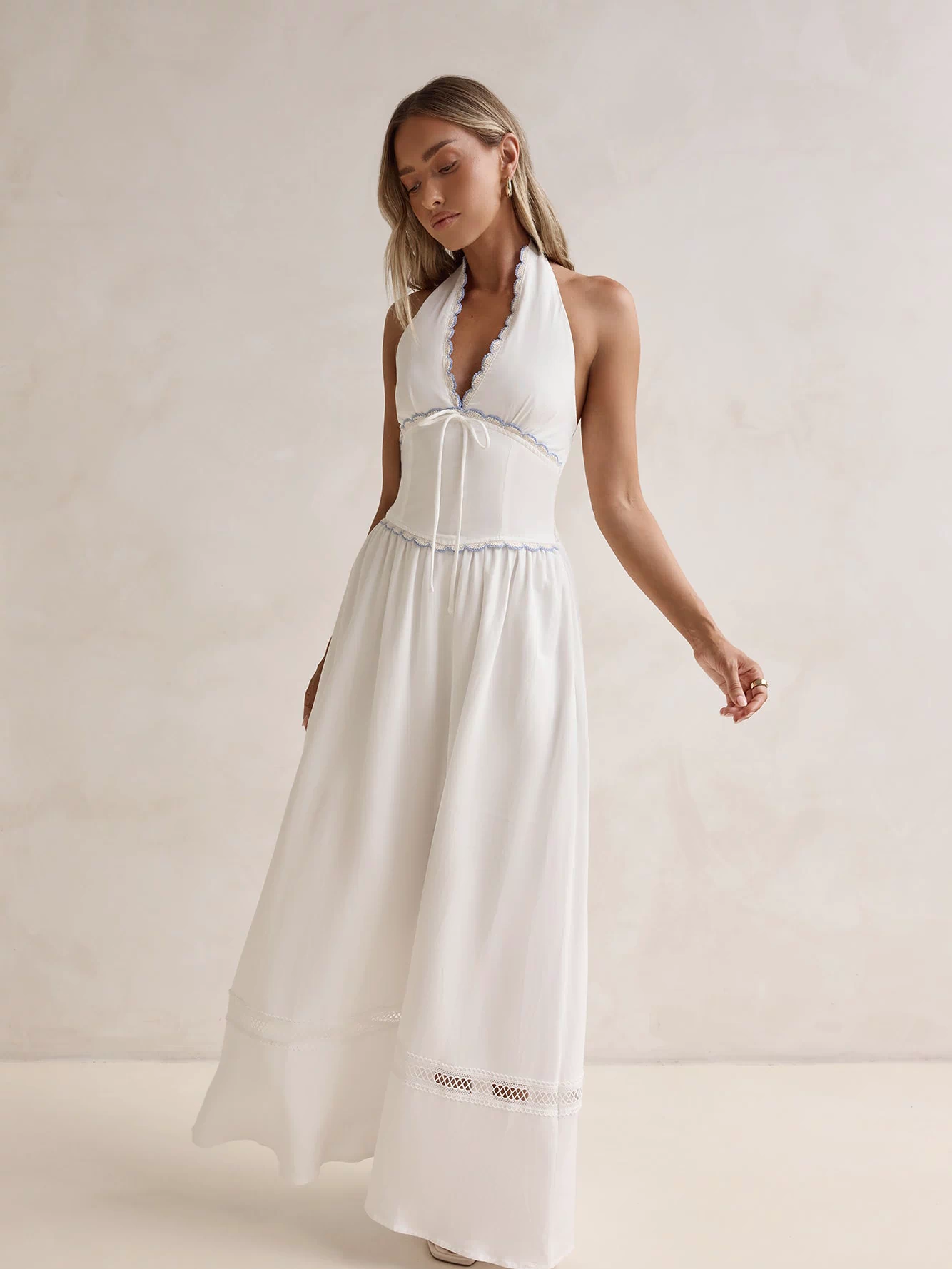 Days Of Dreaming Halter Maxi Dress White