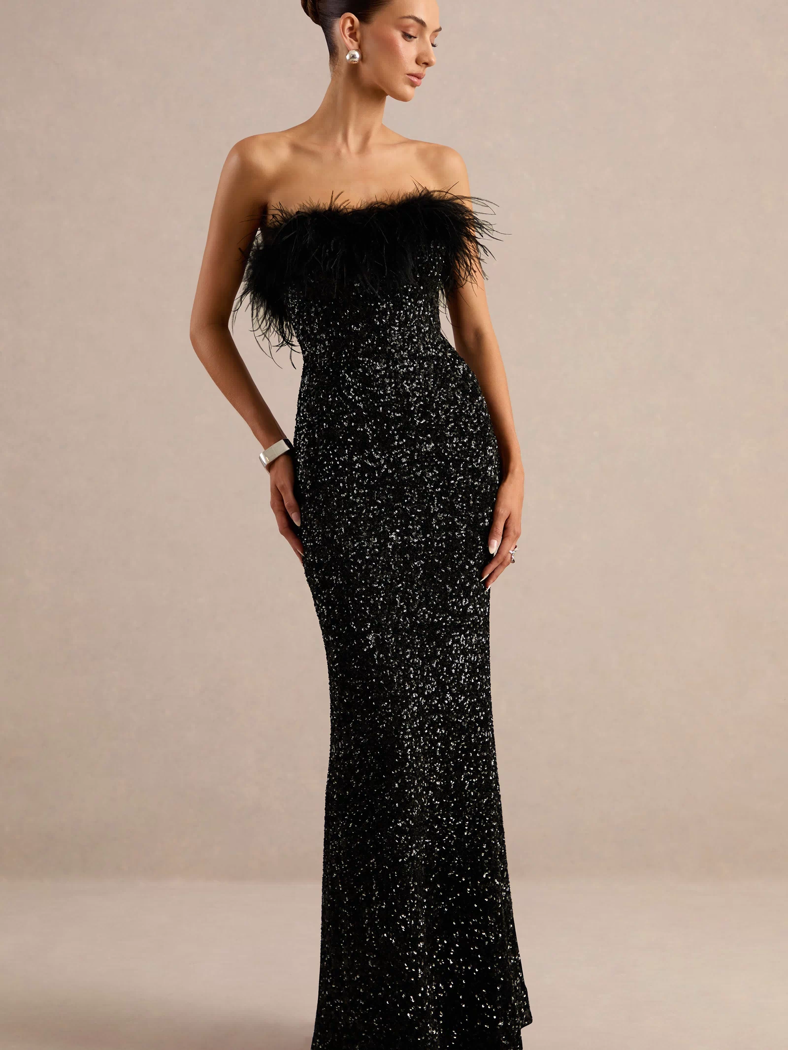 ECM_HR_CL137047002 - Daze _ Black Sequin Bandeau Maxi Dress With Feather-Trim 2.jpg