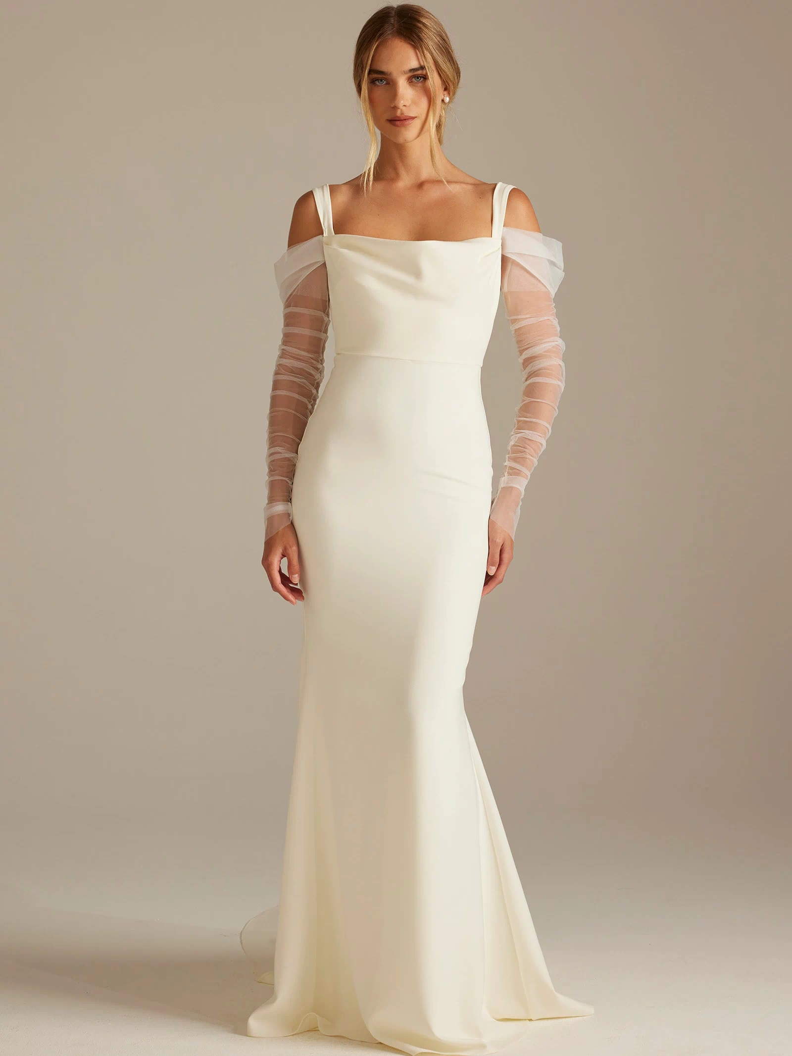 Tulle Wedding Dress Sleeves paired with Grace Wedding Dress