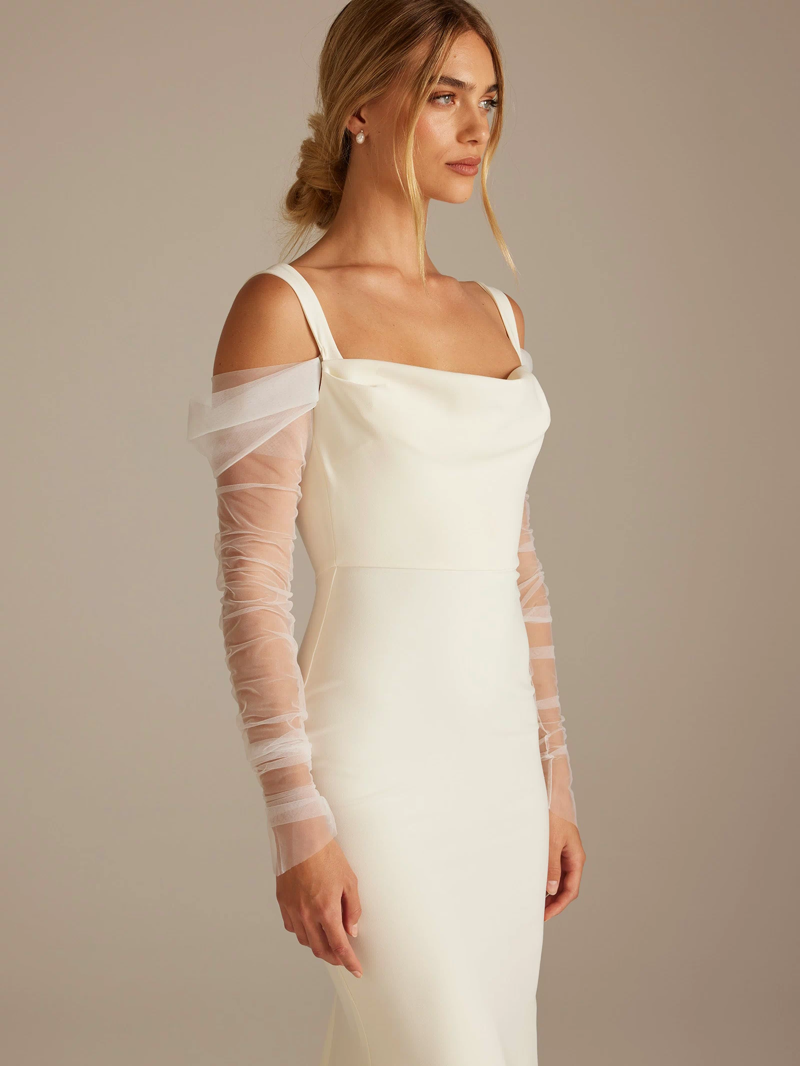 Tulle Wedding Dress Sleeves paired with Grace Wedding Dress
