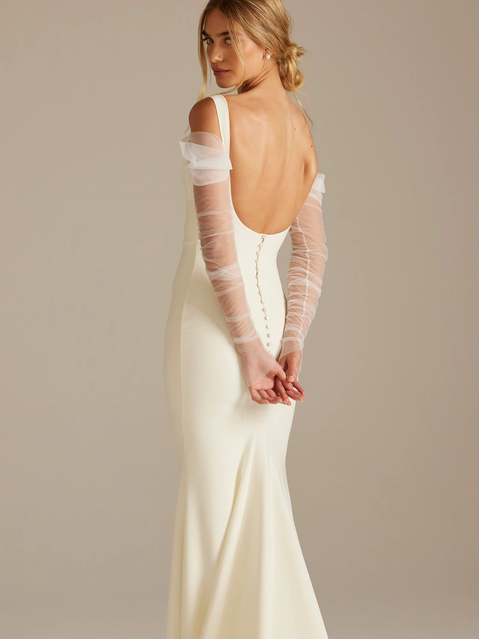 Tulle Wedding Dress Sleeves paired with Grace Wedding Dress