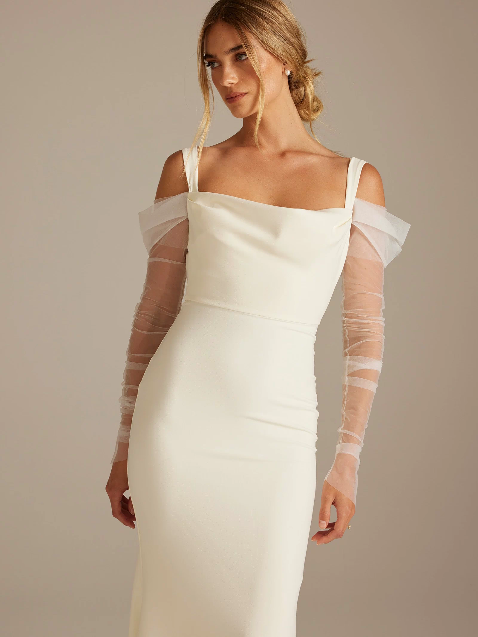 Tulle Wedding Dress Sleeves paired with Grace Wedding Dress