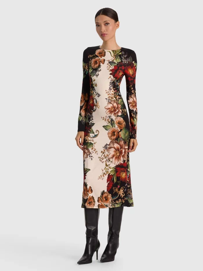 DELORA MIDI DRESS - FLORAL RADIANCE
