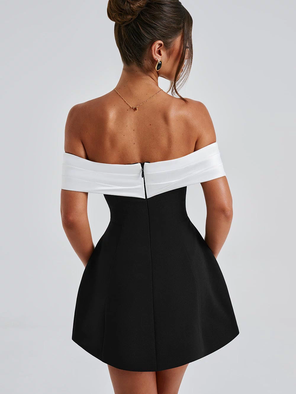 Delta Mini Dress - Black/White Dress Babyboo Fashion Premium Exclusive Design