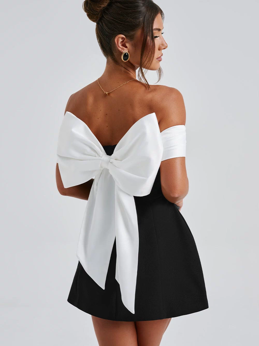 Delta Mini Dress - Black/White Dress Babyboo Fashion Premium Exclusive Design
