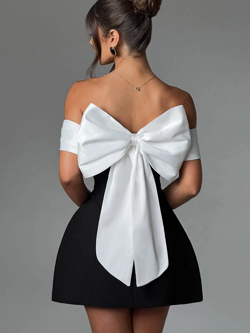 Delta Mini Dress - Black/White Dress XS Babyboo Fashion Premium Exclusive Design