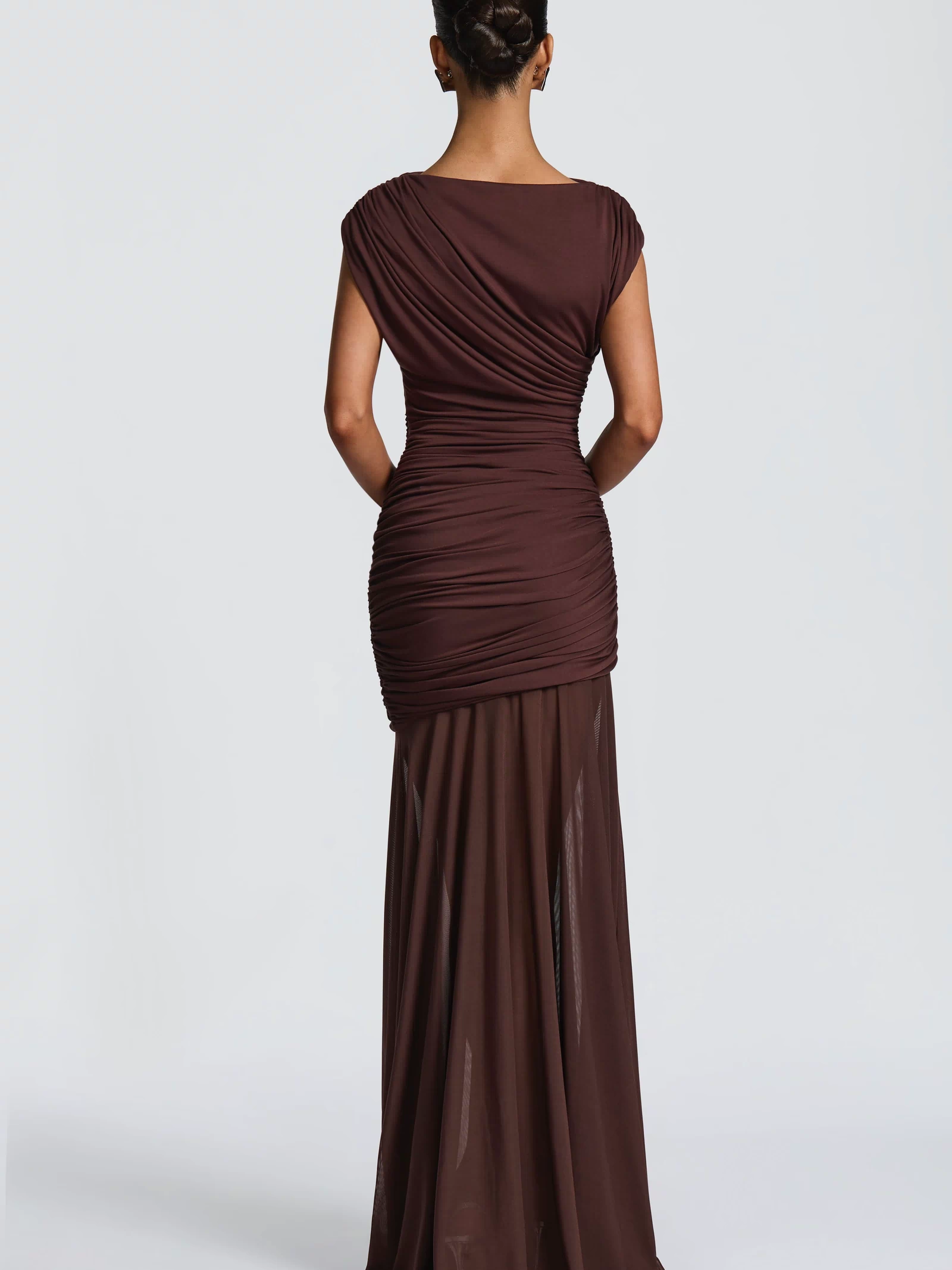 Demelza Maxi Dress - Plum Brown Dress Babyboo Fashion Premium Exclusive Design
