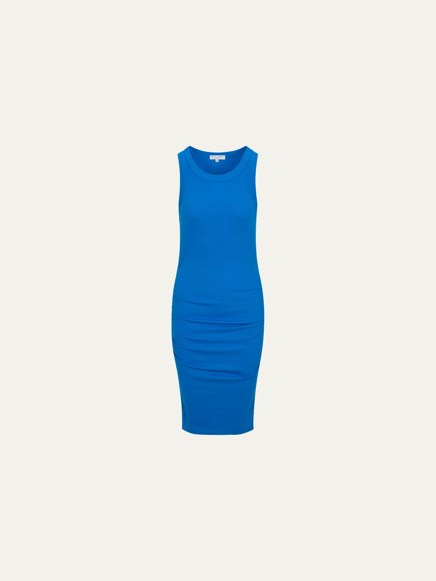 Demi Ribbed Dress  in PACIFIC BLUE Close up View #PACIFIC