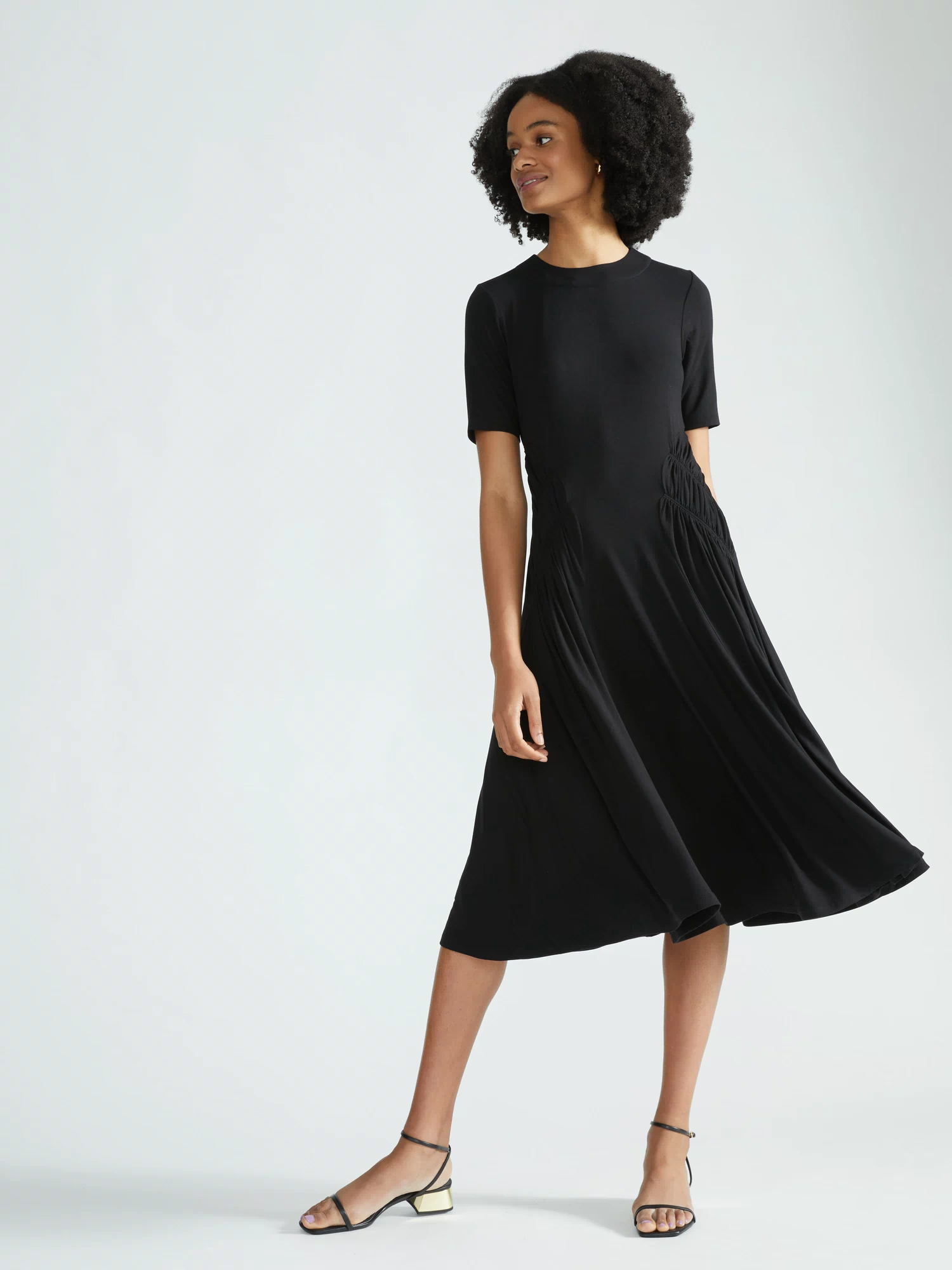Devi Liquid Jersey Dress - Black | Plus Size & Straight Size Women's Fashion | Universal Standard