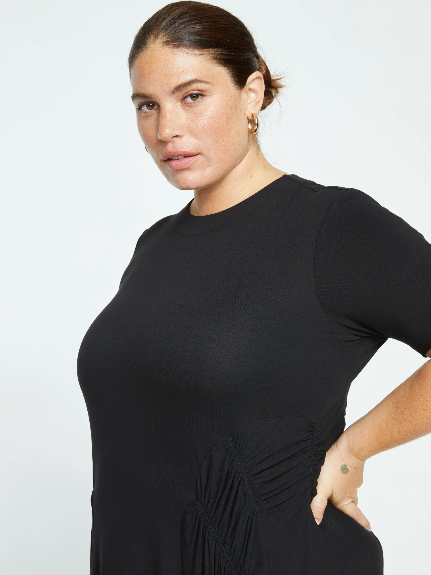 Devi Liquid Jersey Dress - Black | Plus Size & Straight Size Women's Fashion | Universal Standard
