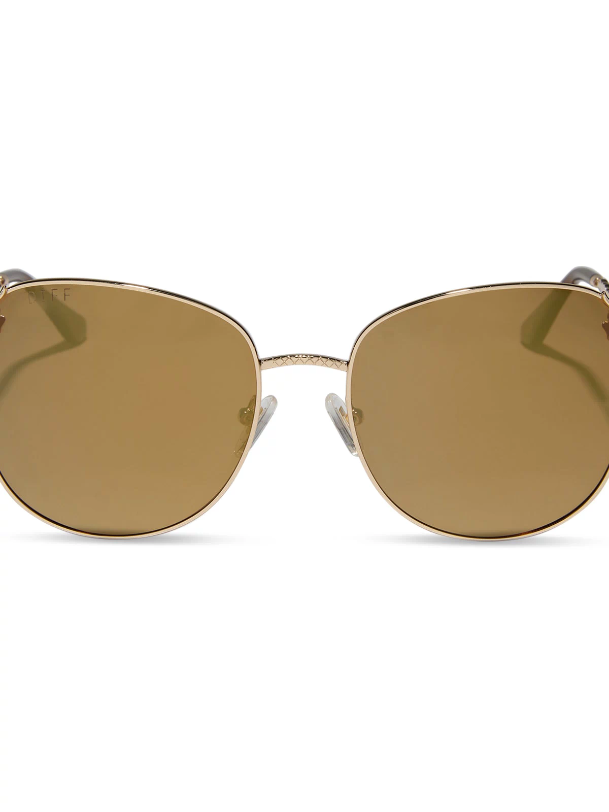 BELLE - GOLD + BROWN LENS W/ GOLD FLASH + POLARIZED SUNGLASSES