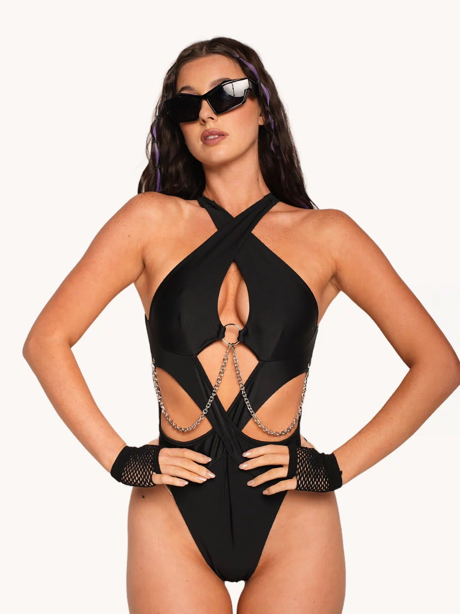 Don't Play Nice Bodysuit with Chains