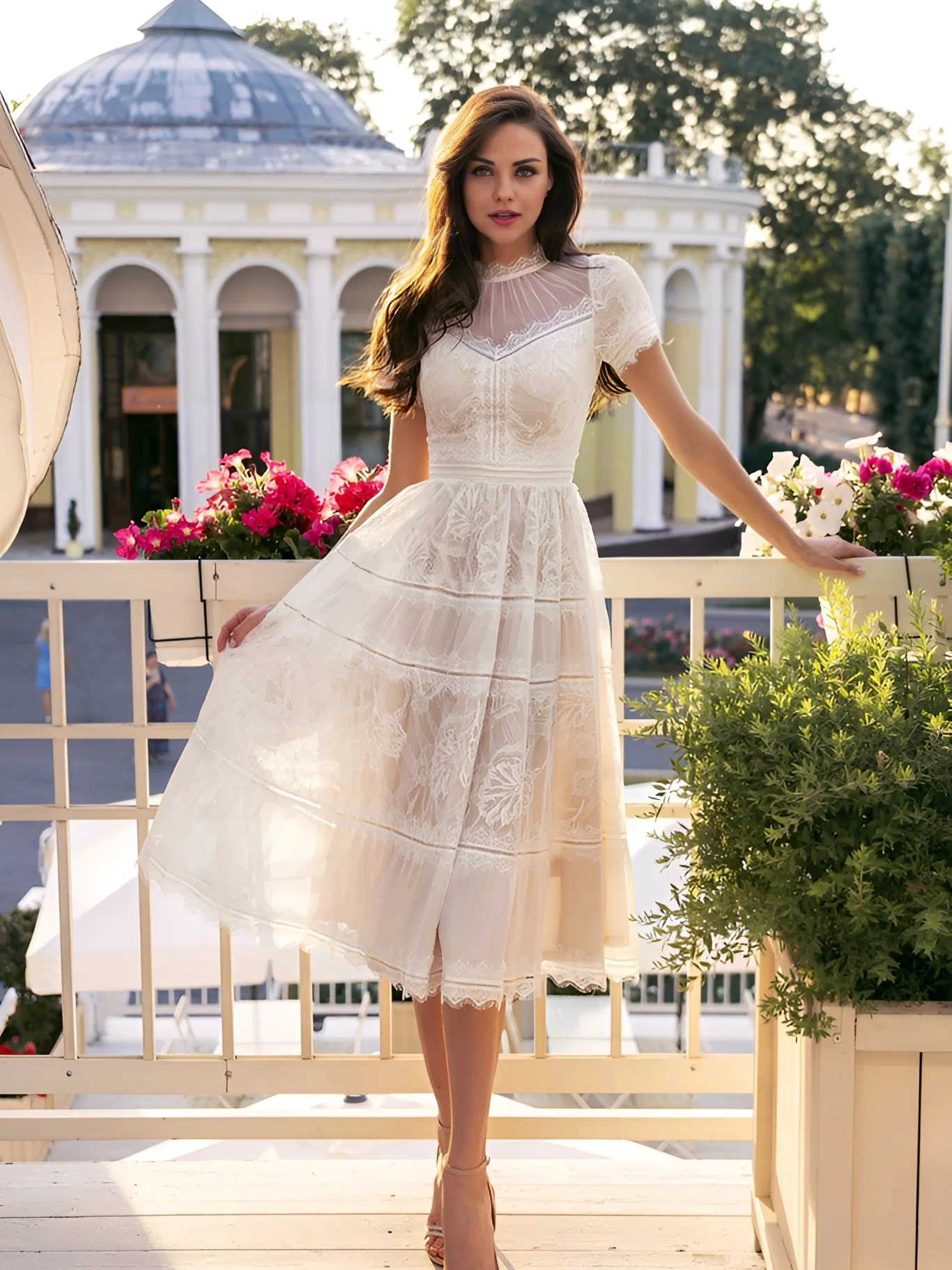 Cocktail Dresses Midi Lace Formal Black Cocktail Dress Ivory