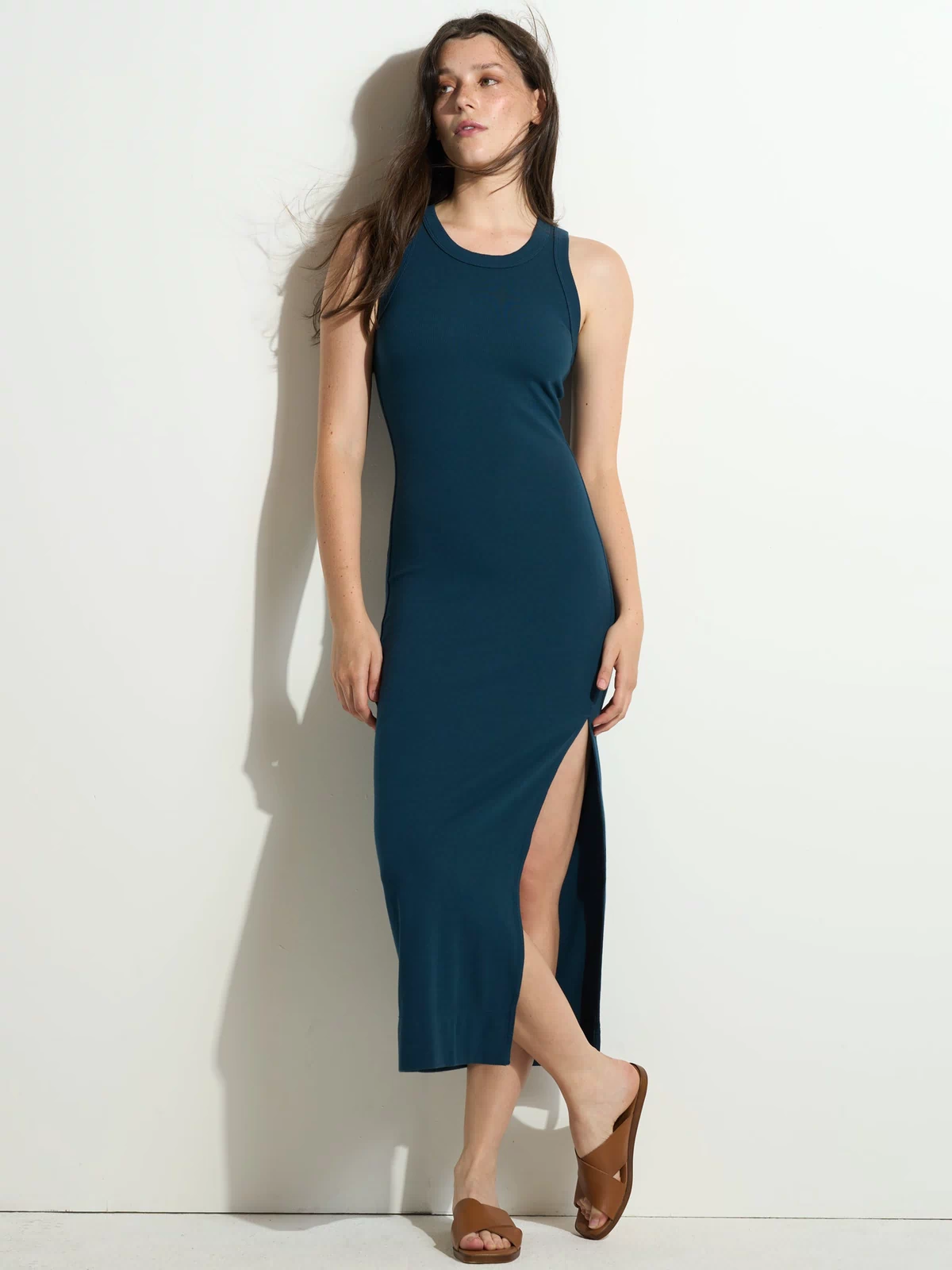 Womens Dylan Knit Maxi Dress WKDR0001 Deep Sea