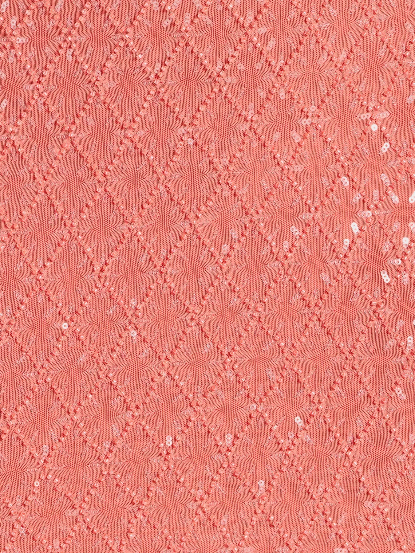 Flaunt your silhouette in the tight Dylan Sequin Beaded Mesh Mini Dress in coral, a bodycon dress that empowers your look with bold style and effortless edge.
