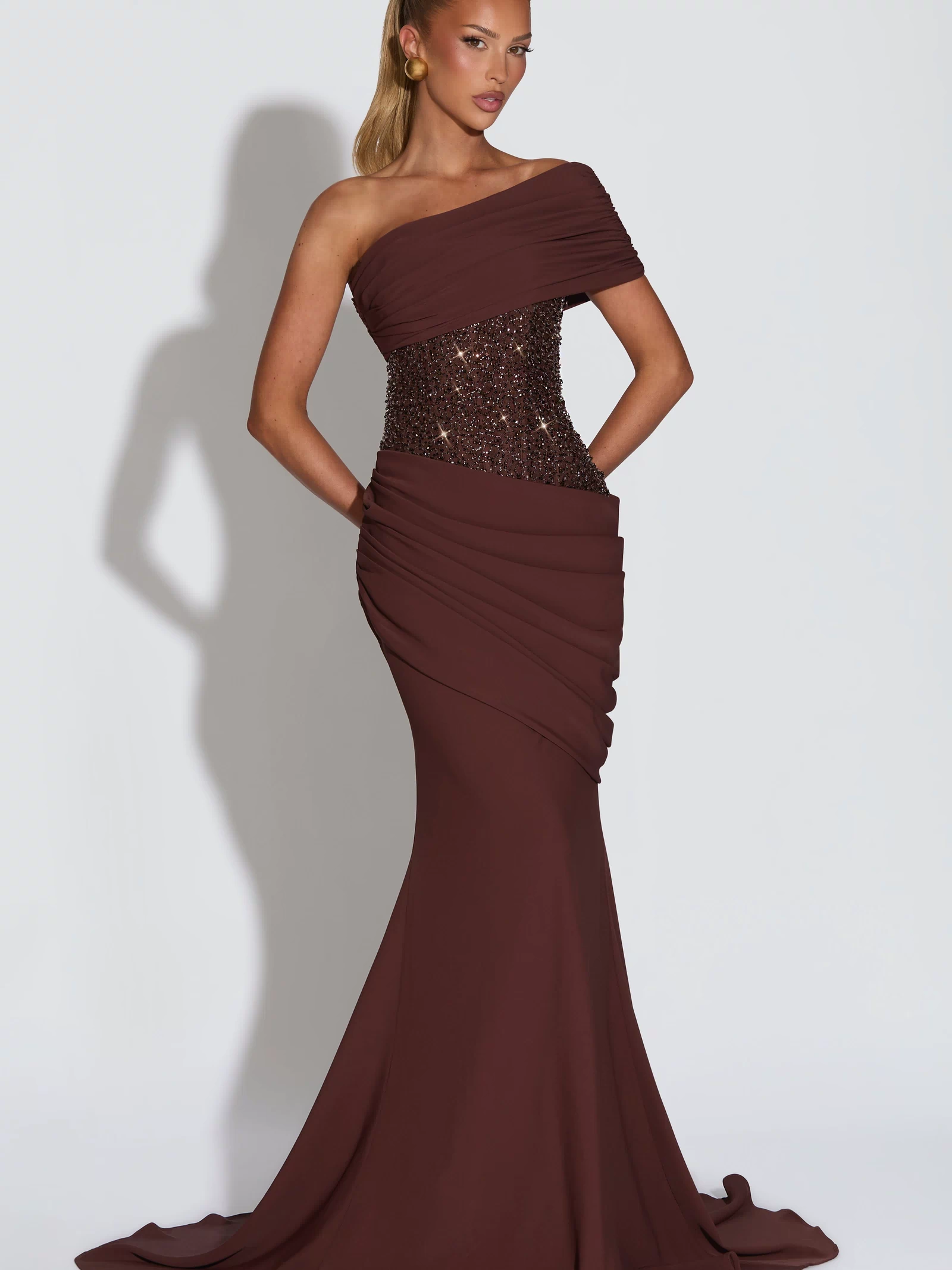 Ellora Gown - Plum Brown