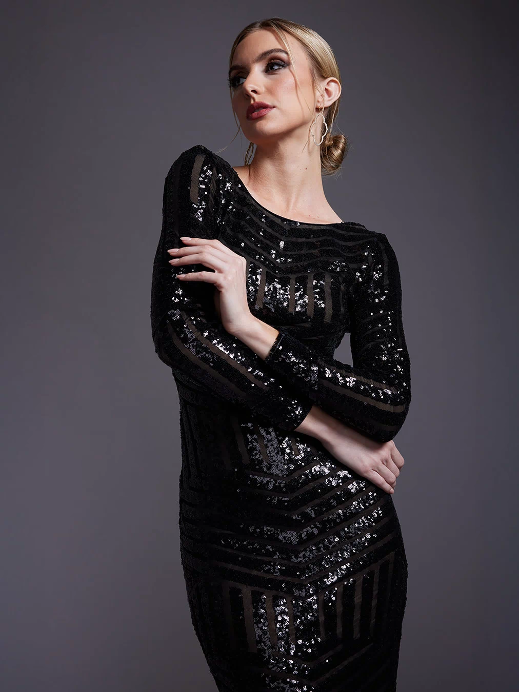 Emery Dress / Black-Nude